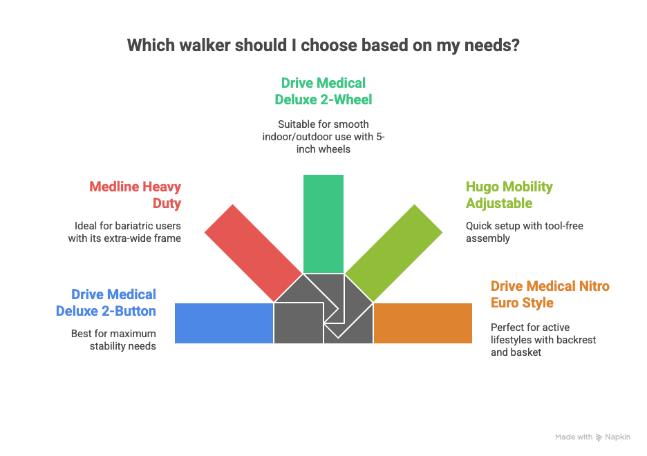 Which walker should I choose based on my needs?